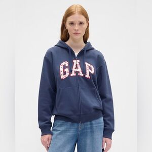 Gap Relaxed Logo Spell-out Cherries Full Zip Hoodie Jacket NWT XL Spring Cozy